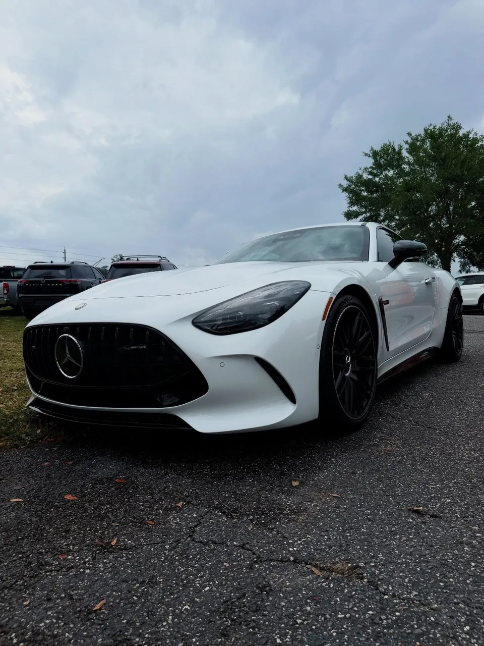 White Mercedes-AMG GT after a Slick Shine mobile detail