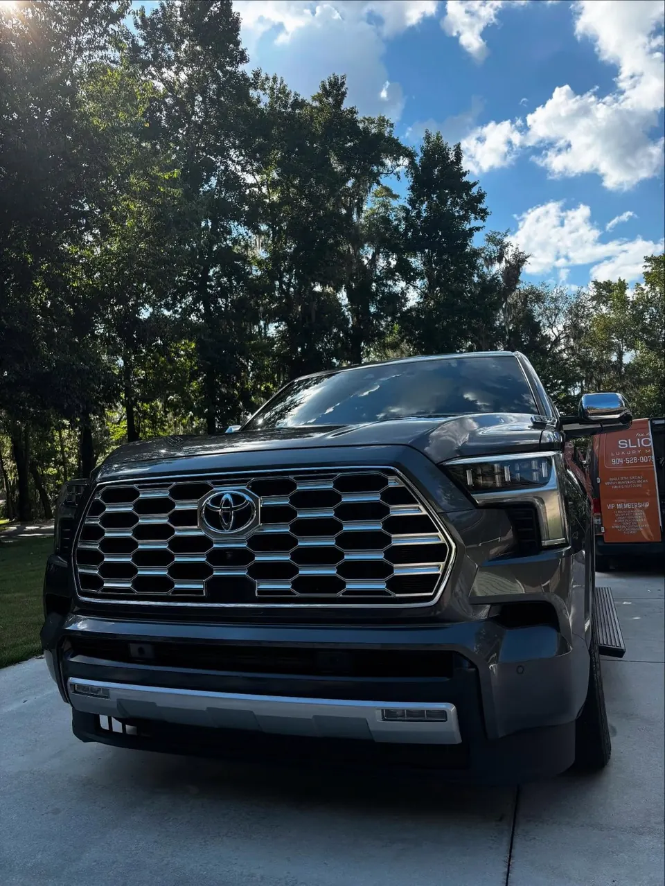Toyota Sequoia with fresh shine after a top-to-bottom detail