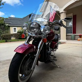 Slick Shine Instagram post: Chrome popping, paint glowing — this Kawasaki Vulcan is shining like it just rolled out of the showroom.